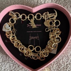 Juicy Couture Gold Charm Chain Belt